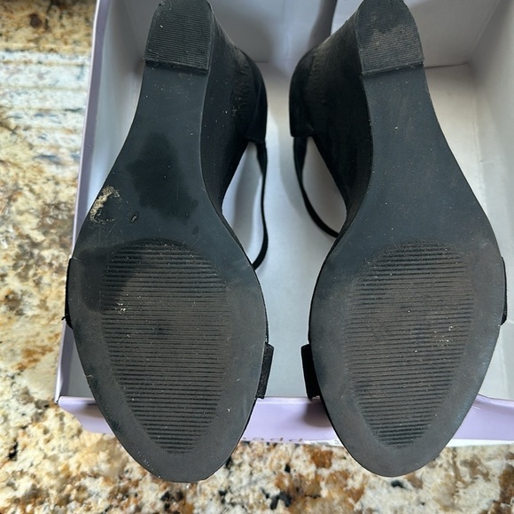 Madden Girl Black Willoow Wedge Sandals - Picture 6 of 9